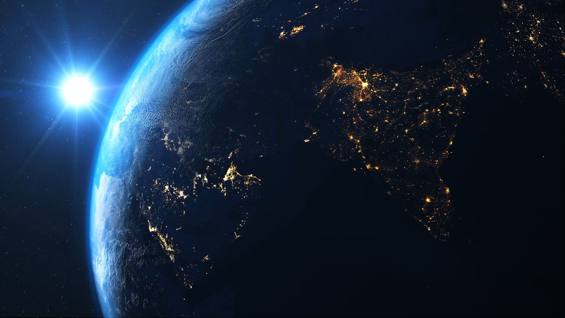 The night side of Earth seen from orbit